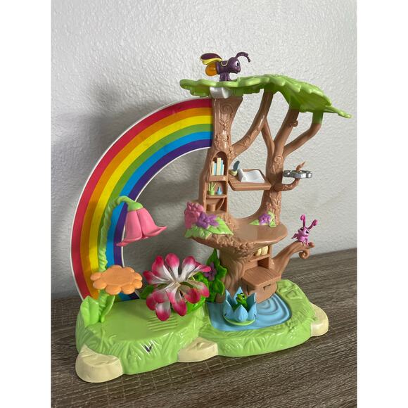 Disney Jakks Pacific 2010 Rainbow Treehouse Playset Fairies Flowers Works - Picture 3 of 13